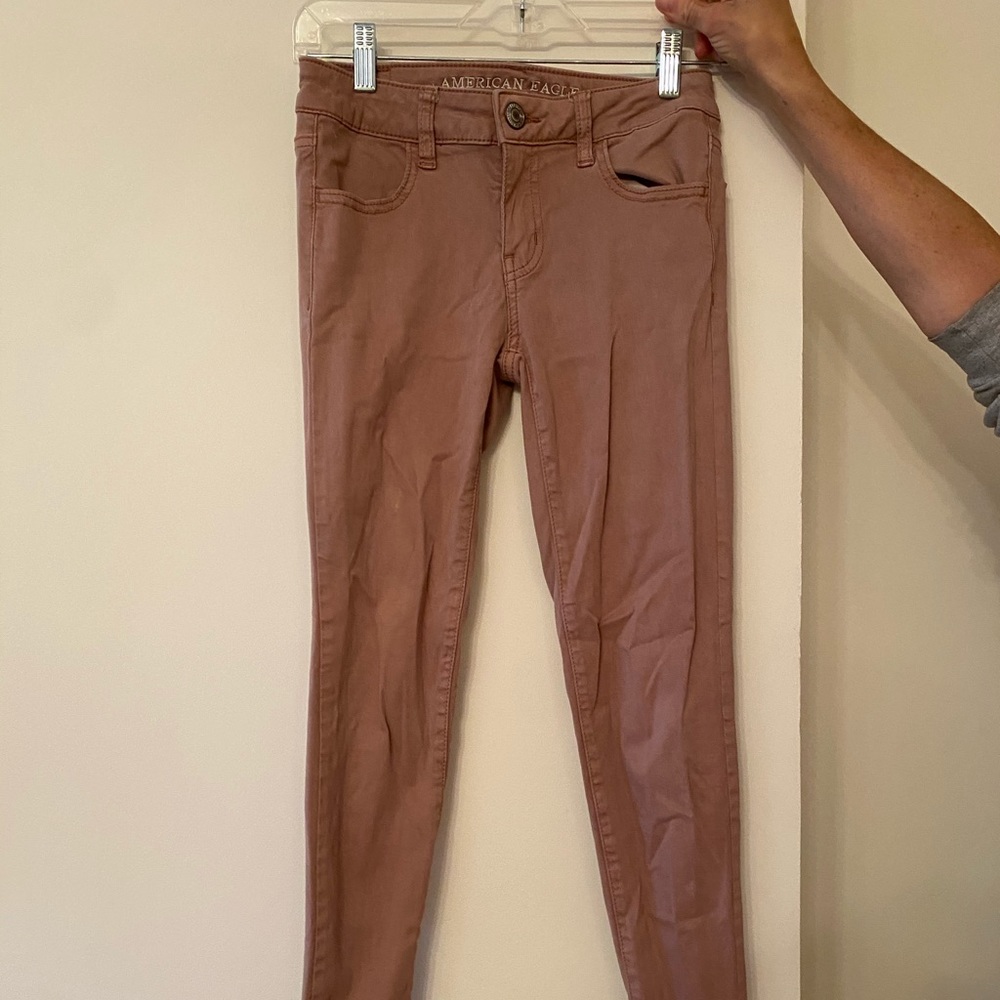 American Eagle outfitters rose skinny jeans